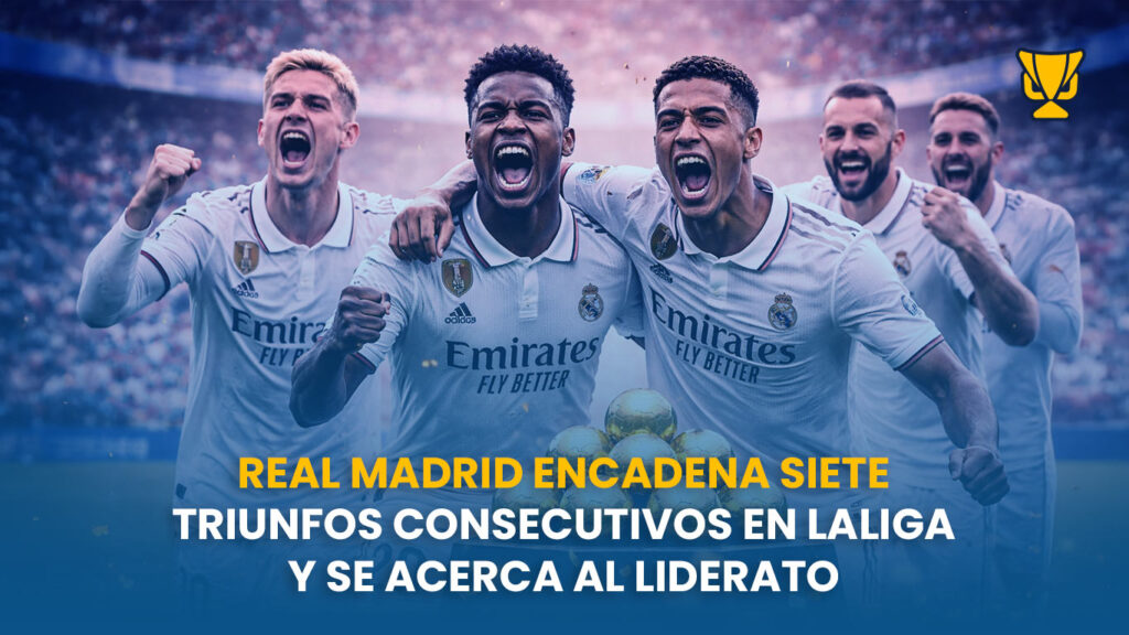 Real Madrid suma siete victorias consecutivas en LaLiga y presiona por el liderato