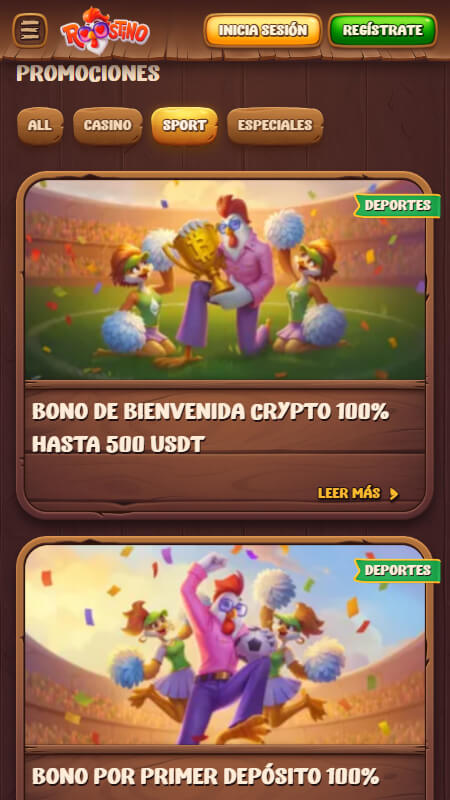 Roostino sport bonuses