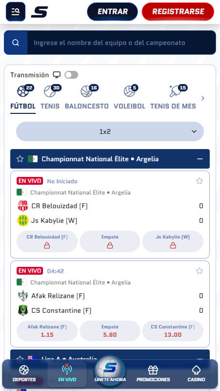 Scored live sport betting