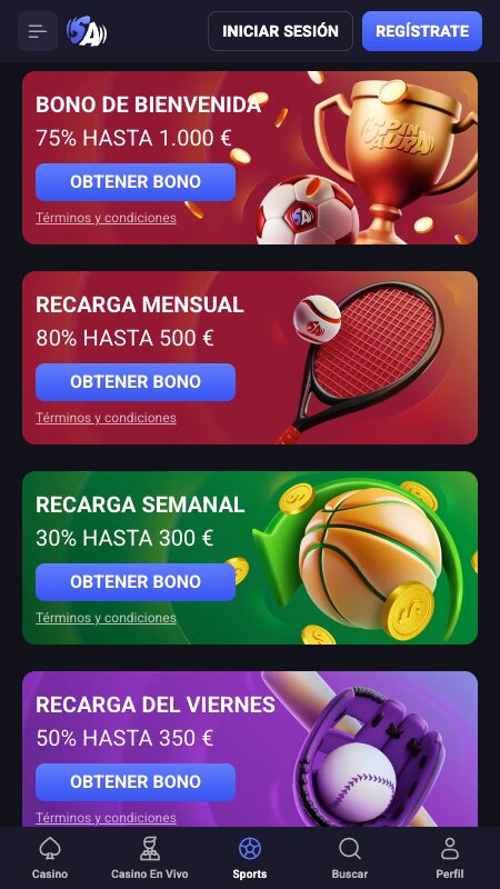 Bonos y promociones de SpinAura