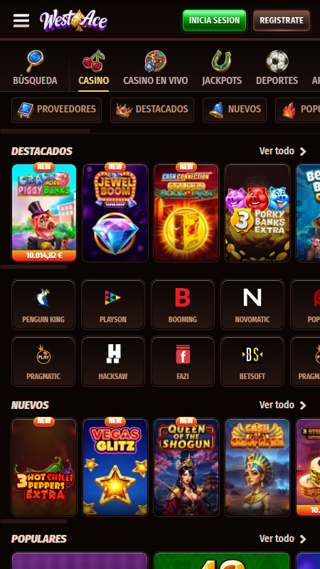 Westace Variedad de juegos