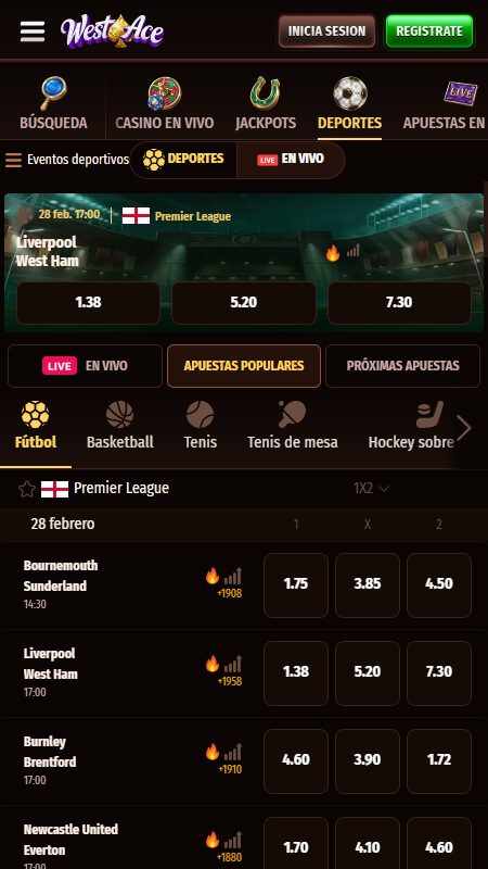 Westace Casa de apuestas los deportes