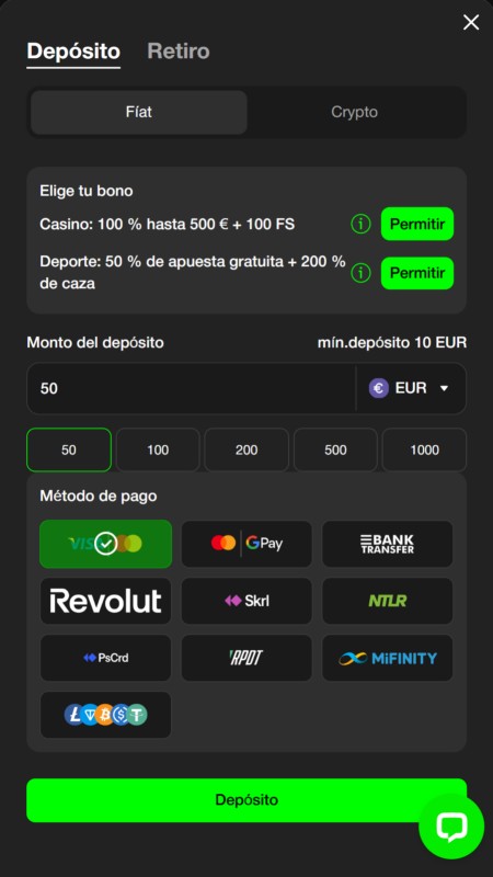 Blitz deposit methods