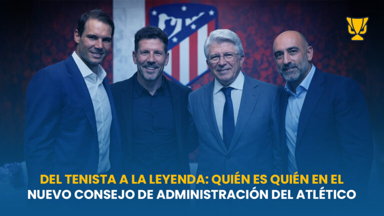 Directivos del Atlético de Madrid en la presentación del nuevo consejo durante la era Apollo