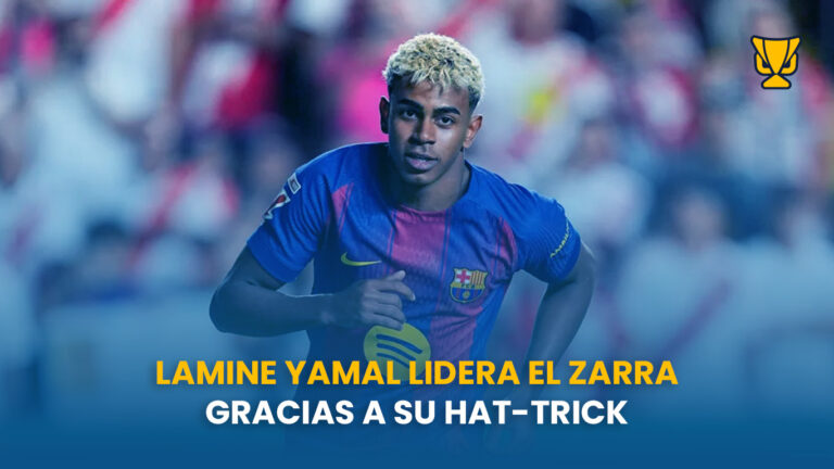 Lamine Yamal anota el tercer gol de su hat-trick en partido de LaLiga