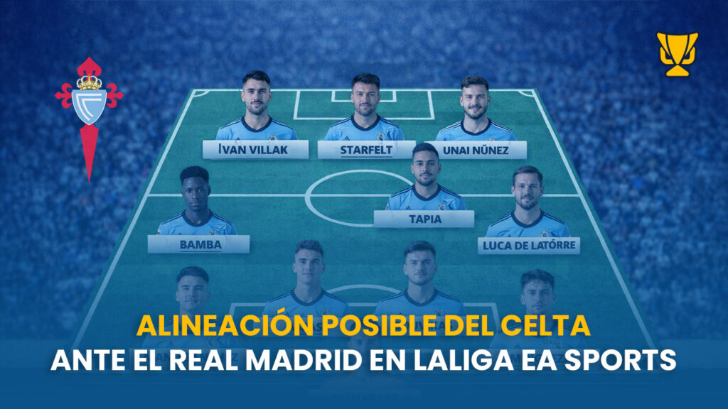 Alineación posible del Celta ante el Real Madrid en LaLiga EA Sports