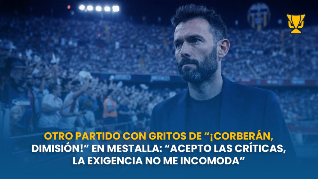 Mestalla vuelve a señalar a Corberán, pero el Valencia se agarra a la remontada para tomar aire