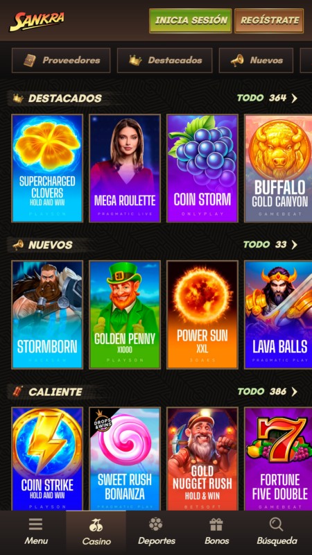 Sankra juegos de casino