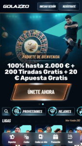 Golazzo bono de bienvenida casino
