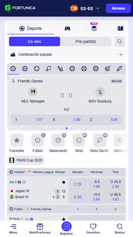 Fortunica apuestas deportivas