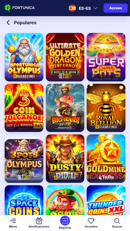 Fortunica juegos de casino
